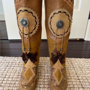 Vintage Mima Venezia Calf and Suede Western Boots